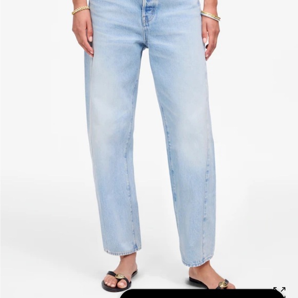 Madewell Light Blue Women's pieced barrel leg Jeans - Picture 1 of 16